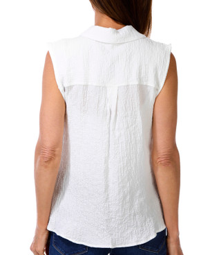 Thumbnail 3: Kathy Ireland Women's Sleeveless Button Front Top 