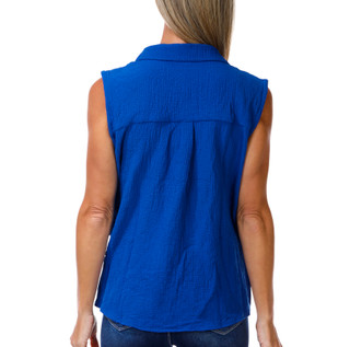 Thumbnail 2: Kathy Ireland Women's Sleeveless Button Front Top 