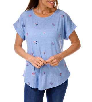 Thumbnail 1: AMANA Women's Embroidered Americana Top 
