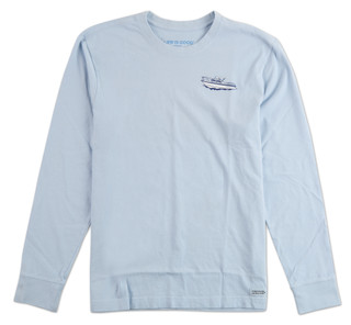 Thumbnail 1: Life is Good Men's Long Sleeve Clean Boat Shirt 