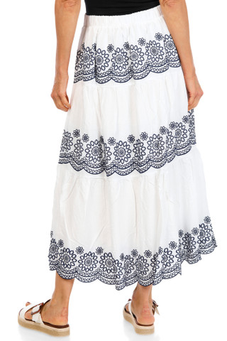 Thumbnail 2: LIV LOS ANGELES Women's Embroidered Tiered Skirt  