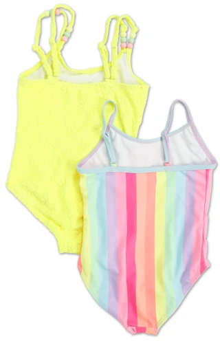 Thumbnail 2: BMAGICAL Little Girls 2 Pk UPF 50+ One Piece Swimsuits 