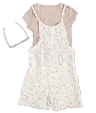 Thumbnail 2: BEARPAW Toddler Girls 3 Pc Top, Romper & Sunglasses 