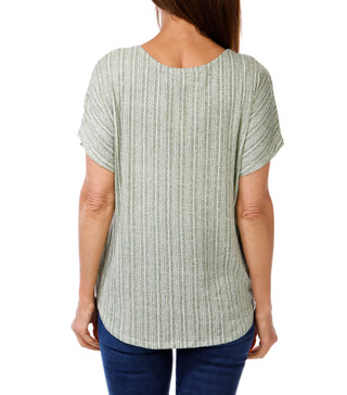Thumbnail 2: Anneliese Women's Stripe Button Front Top 