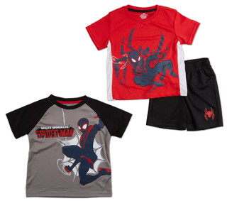 Thumbnail 1: Marvel Little Boys 3 Pc Spider-Man Shorts Set 