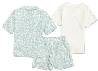 Thumbnail 2: Stitch & Stone Little Boys 3 Pc Camp Shirt & Shorts Set with Tee 