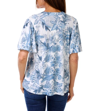 Thumbnail 2: AMANA Women's Short Bubble Sleeve Top 