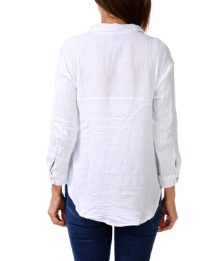 Thumbnail 2: ADRIENNE VITTADINI Women's Petite Solid Long Sleeve Gauze Top 