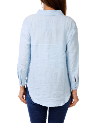 Thumbnail 2: ADRIENNE VITTADINI Women's Petite Solid Long Sleeve Gauze Top 