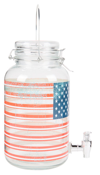 Thumbnail 2: Home Essentials 1 Gal Americana USA Flag Cold Beverage Dispenser 
