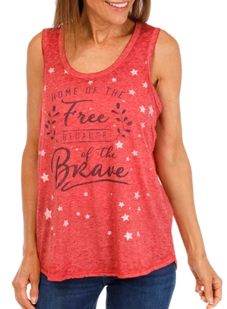 Thumbnail 1: Sable Sky Women's Americana Home Of The Brave Tank  