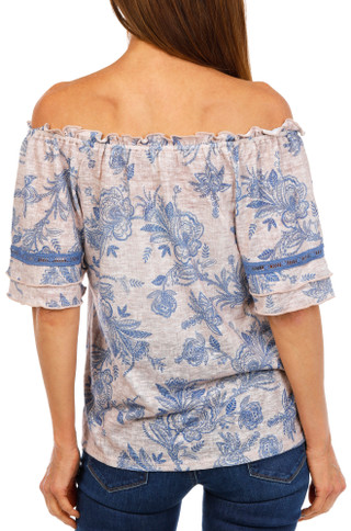 Thumbnail 2: Chenault Women's Short Sleeve Floral Top 
