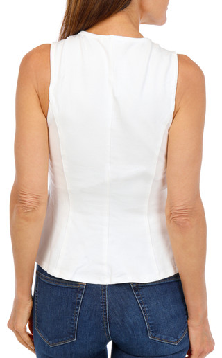 Thumbnail 2: 3RD & MALT Women's Solid Button Down Vest  