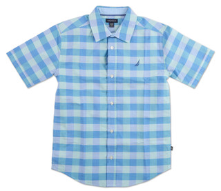 Thumbnail 1: Nautica Boys Plaid Print Button Down Shirt  