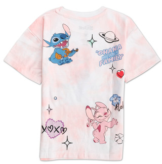 Thumbnail 2: Disney Little Girls Stitch Happy Place Tee 