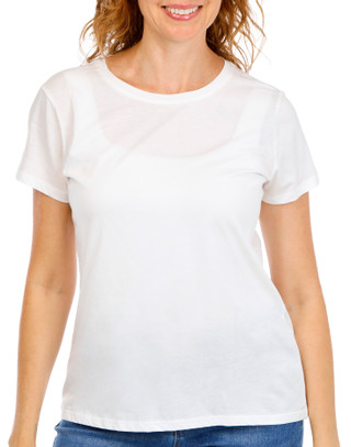 Thumbnail 1: Tahari Women's Pima Cotton Crew Neck Tee 