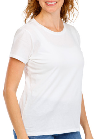 Thumbnail 3: Tahari Women's Pima Cotton Crew Neck Tee 