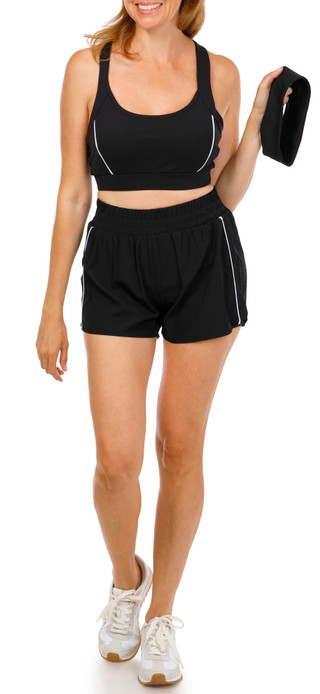 Thumbnail 2: LAUNDRY BY SHELLI SEGAL Women's 3 Pc Active Shorts Set 