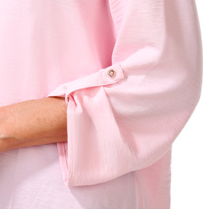 Thumbnail 3: Grand & Greene Women's 3/4 Sleeve Roll Tab Split Neck Top 