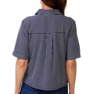 Thumbnail 2: Adrianna Papell Women's Short Sleeve Button Down Collared Shirt 