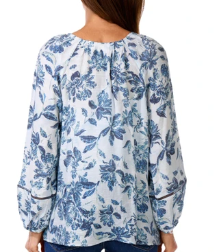 Thumbnail 3: Zac & Rachel Women's 3/4 Sleeve Split Neck Top 
