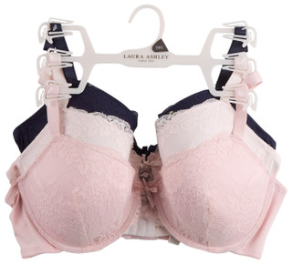 Thumbnail 1: Laura Ashley Plus 3 Pk Lace Underwire Bras 