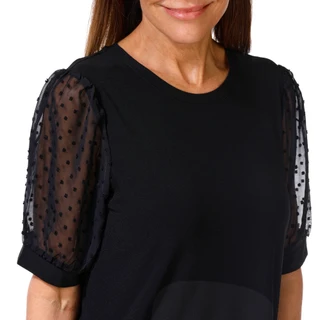 Thumbnail 3: Cece Women's Clip Dot Sleeve Top 