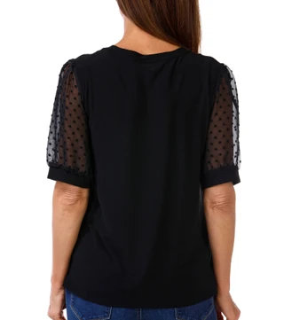 Thumbnail 2: Cece Women's Clip Dot Sleeve Top 