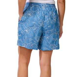 Thumbnail 3: Nicole Miller Women's Embroidered Shorts  