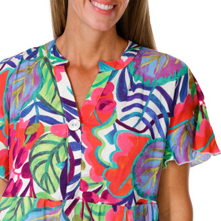 Thumbnail 3: Kaktus Women's Short Sleeve Print Dress 