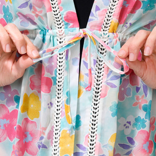 Thumbnail 3: Miken Women's Printed Kimono Cover Up 