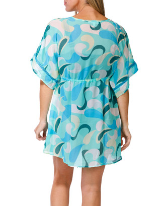 Thumbnail 2: Miken Women's Print Kimono Cover Up 
