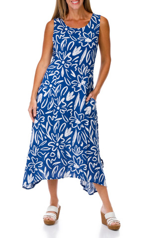 Thumbnail 1: Kaktus Women's Sleeveless Patio Midi Dress 