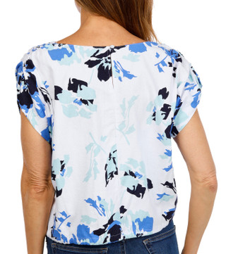 Thumbnail 3: Ellen Tracy Women's Short Sleeve Drawstring Hem Top 