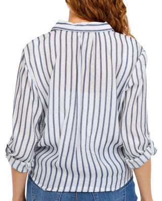 Thumbnail 3: Grand & Greene Women's 3/4 Sleeve Button Down Tie Front Top 