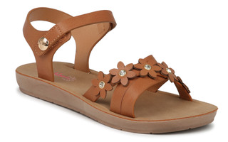 Thumbnail 1: Bebe Girls Flower Applique Sandals 