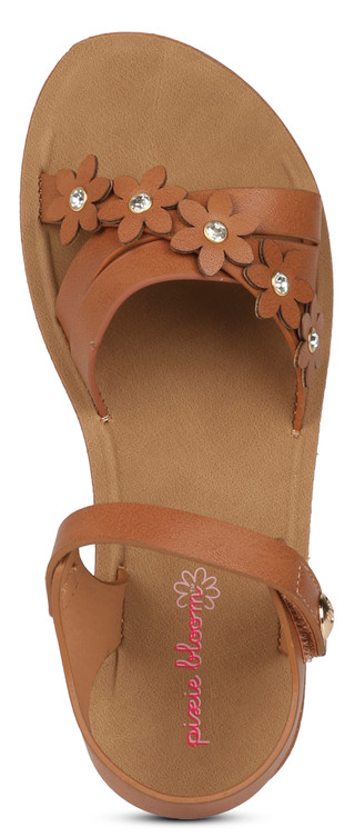 Thumbnail 3: Bebe Girls Flower Applique Sandals 