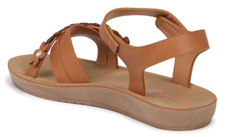 Thumbnail 5: Bebe Girls Flower Applique Sandals 