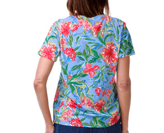 Thumbnail 4: Stella Parker Women's Petite Short Sleeve Scoop Neck Drawstring Top 