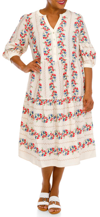 Thumbnail 1: FIGUEROA & FLOWER Women's Floral Print Casual Dress  