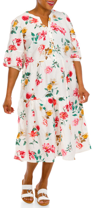 Thumbnail 1: FIGUEROA & FLOWER Women's Floral Print Casual Dress  