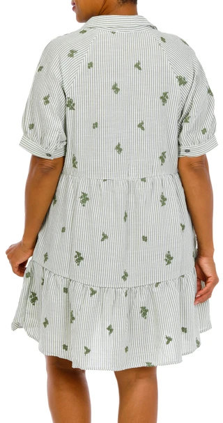 Thumbnail 3: FIGUEROA & FLOWER Women's Plus Embroidered Causal Dress 