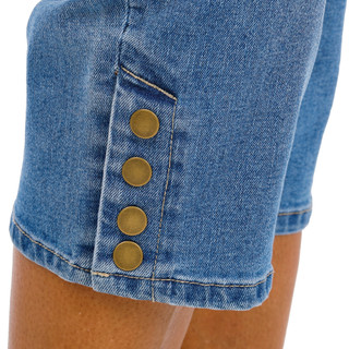 Thumbnail 2: D. Jeans Women's Plus Comfort Stretch Snap Leg Capris 