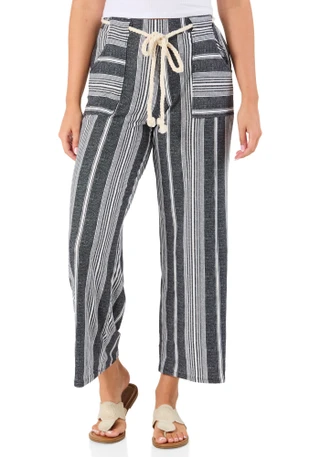 Thumbnail 1: Derek Heart Juniors Print Rope Belt Pants 