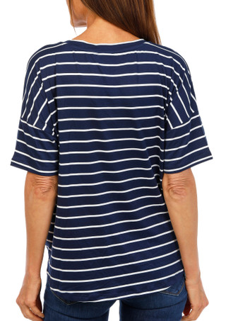 Thumbnail 2: BOBEAU Women's Tie Front Top 