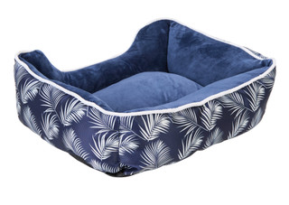 Thumbnail 2: Nautica 20x16 Palm Leaf Print Plush Pet Bed 