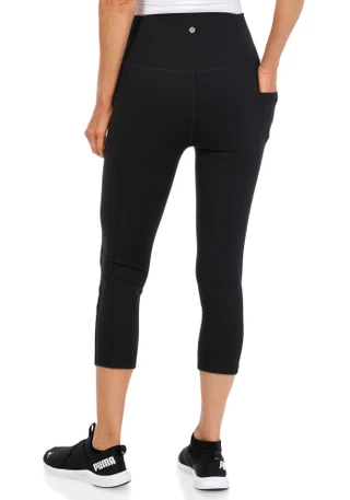 Thumbnail 2: RBX Women's Active Squat Proof Foldover Band Capris 