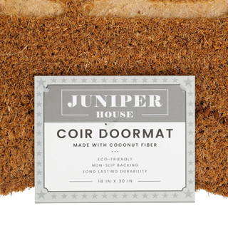 Thumbnail 4: Juniper House 18x30 Embossed Star Home Coir Doormat 