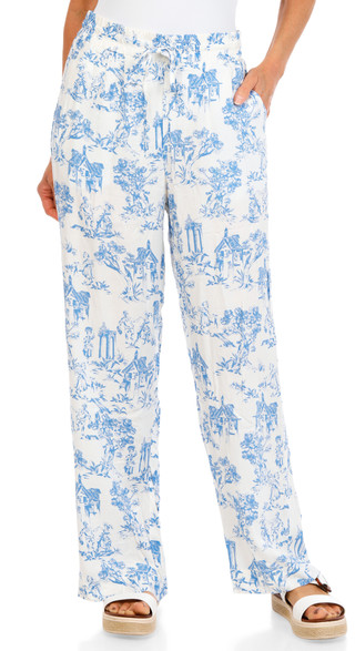 Thumbnail 1: Velvet Heart Women's Print Wide Leg Drawstring Pants 