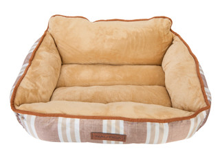 Thumbnail 3: Nautica 20x16 Stripe Border Plush Pet Bed 